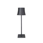 LED Desk Lamp Steel Black Rechargeable 38cm