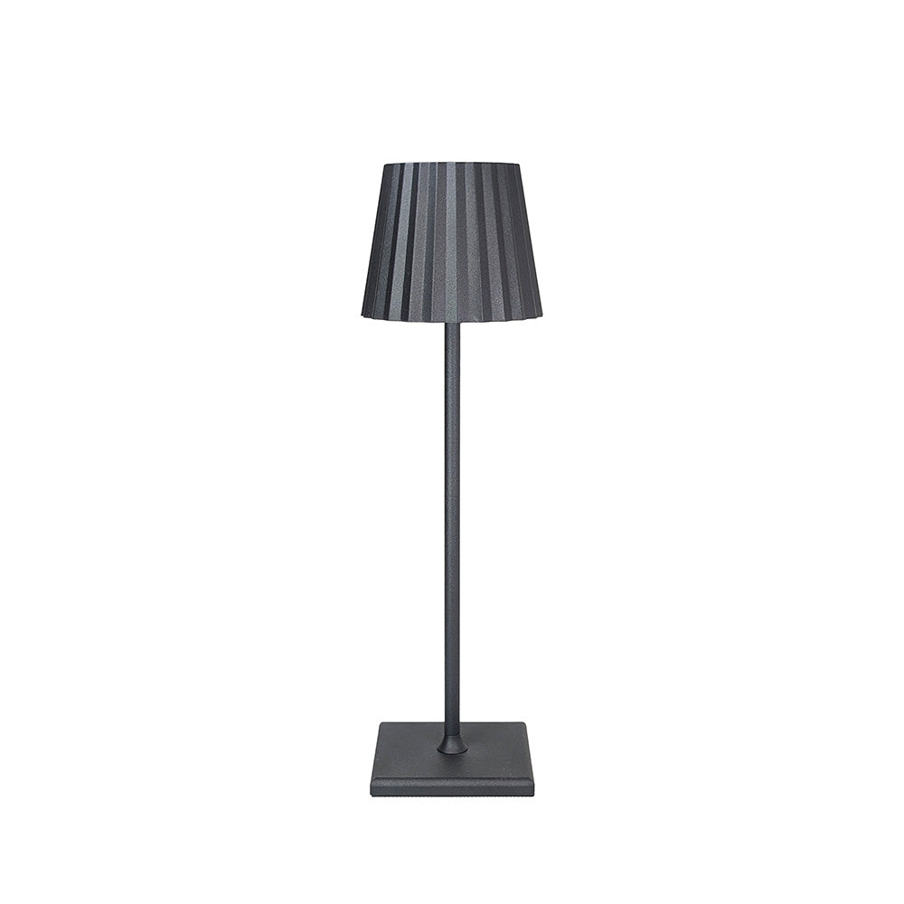 LED Desk Lamp Steel Black Rechargeable 37cm