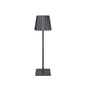 LED Desk Lamp Steel Black Rechargeable 37cm