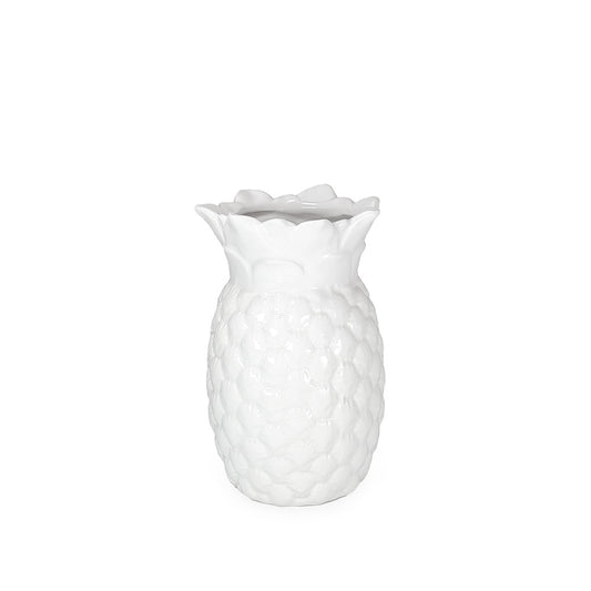 White Ceramic Vase Pineapple 21cm