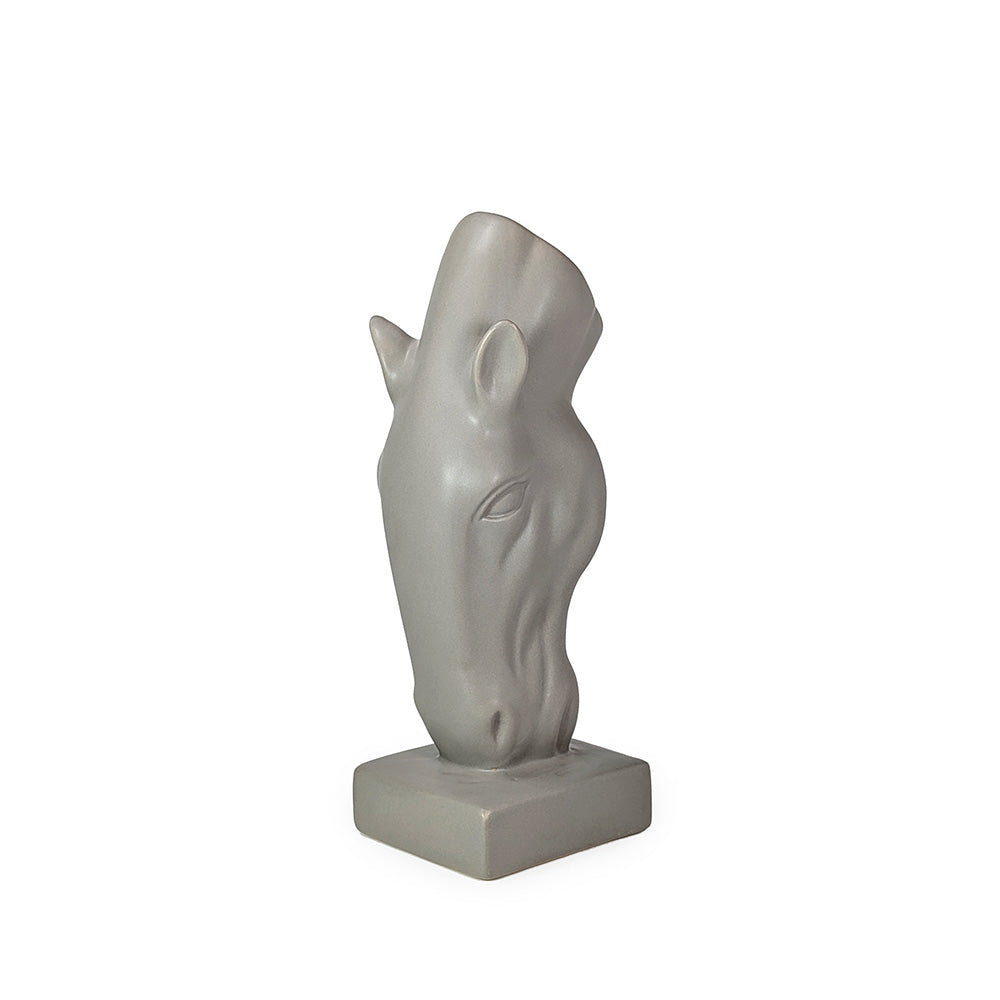 Gray Ceramic Vase Horse 28cm