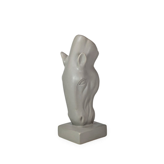 Gray Ceramic Vase Horse 28cm