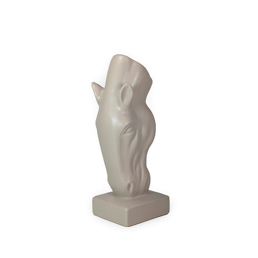 Beige Ceramic Vase Horse 28cm