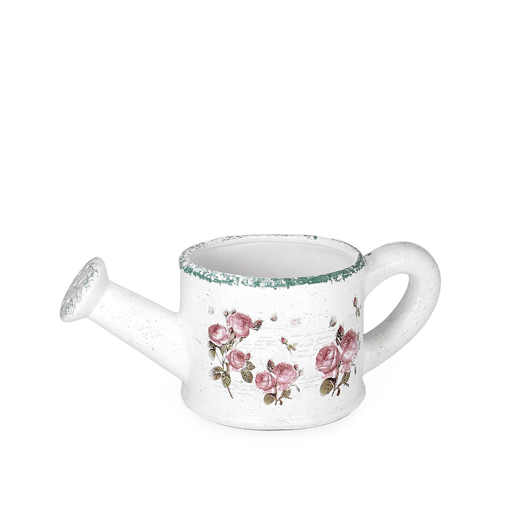 Ceramic Planter Watering Can Roses