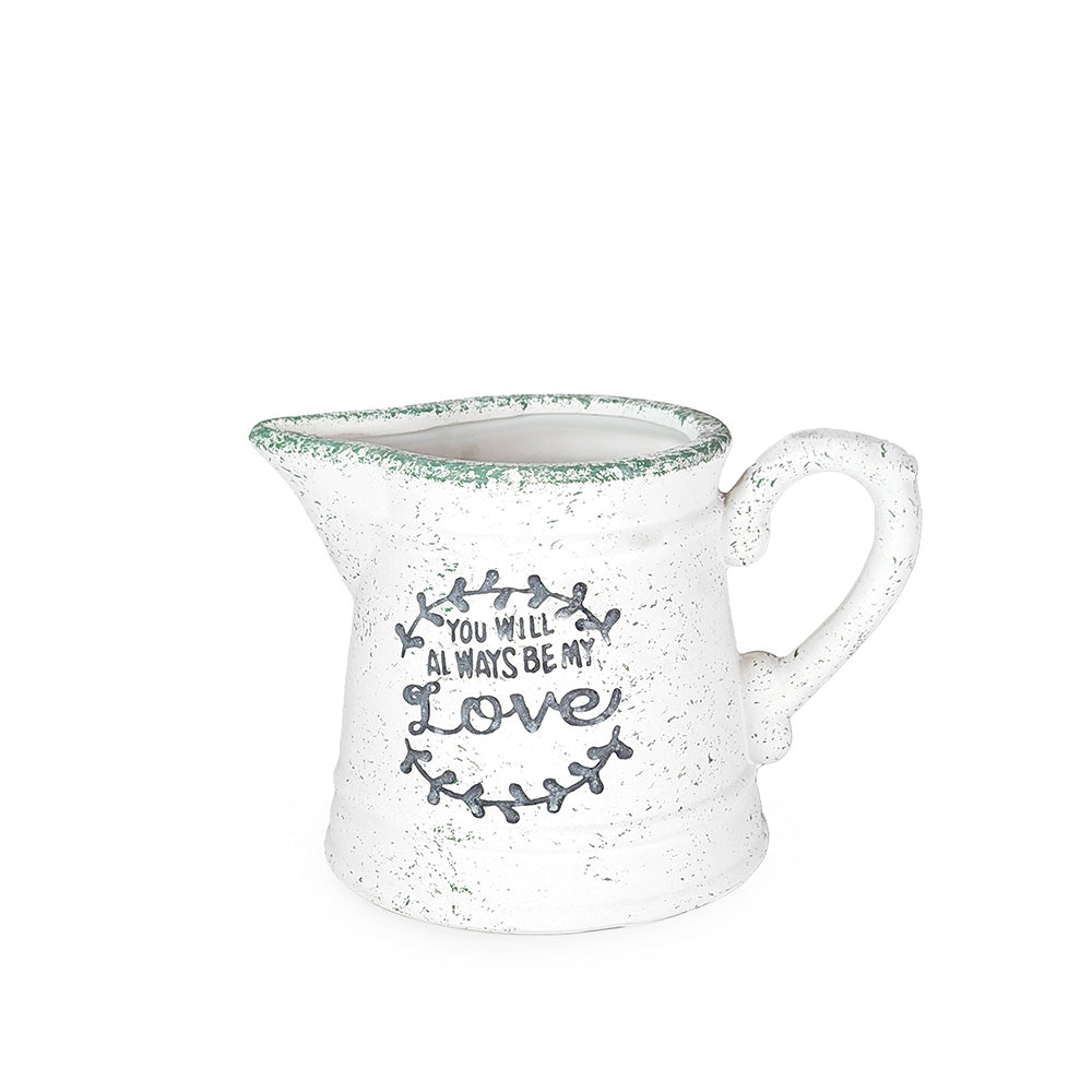 Ceramic Planter Pitcher Love