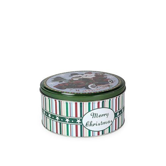 Storage Tin Christmas Round Large