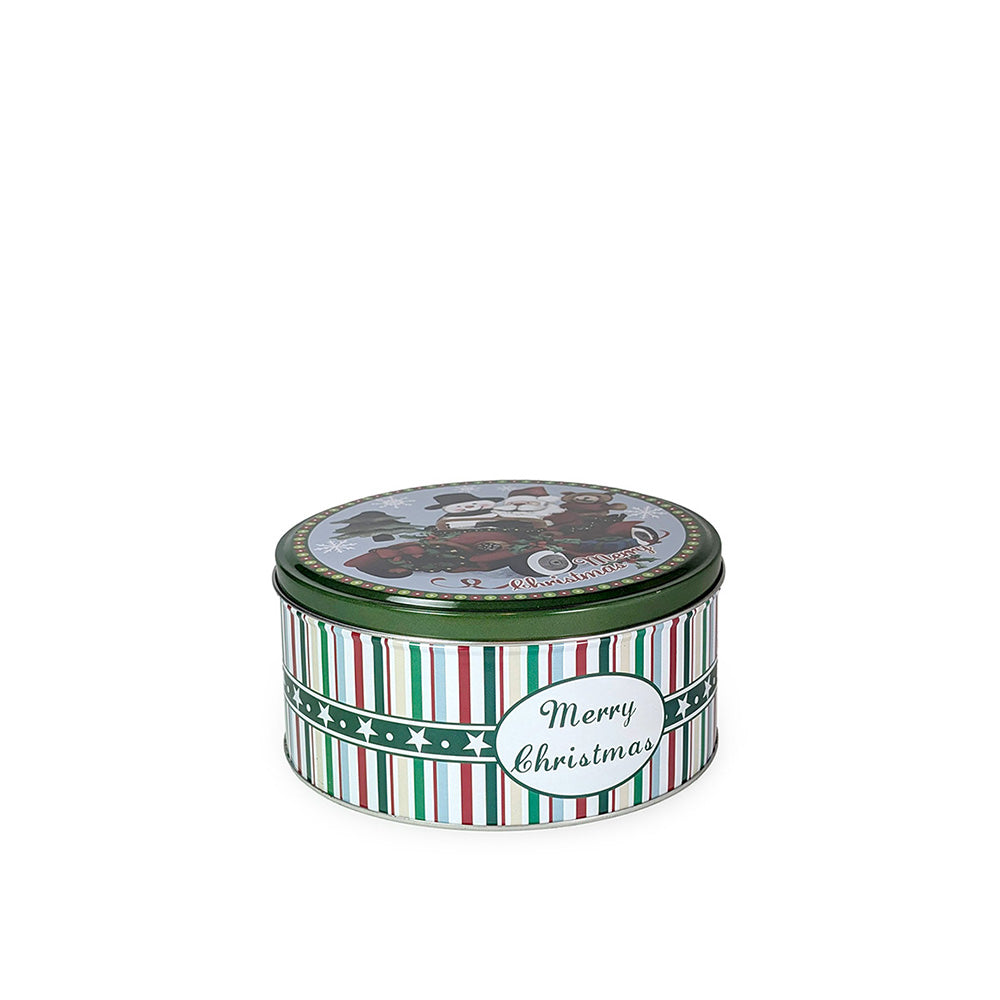 Storage Tin Christmas Round Small