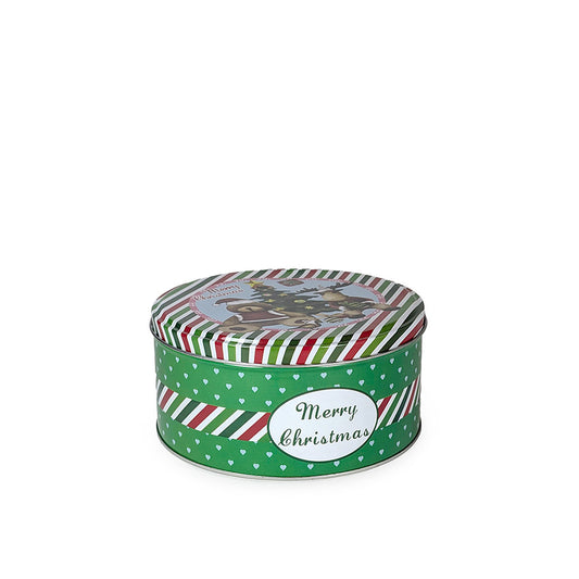Storage Tin Christmas Round Small