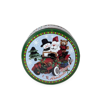 Storage Tin Christmas Round Large