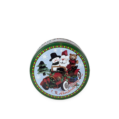 Storage Tin Christmas Round Small
