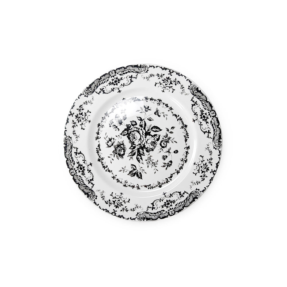 Vintage Dessert Plate Black 20cm