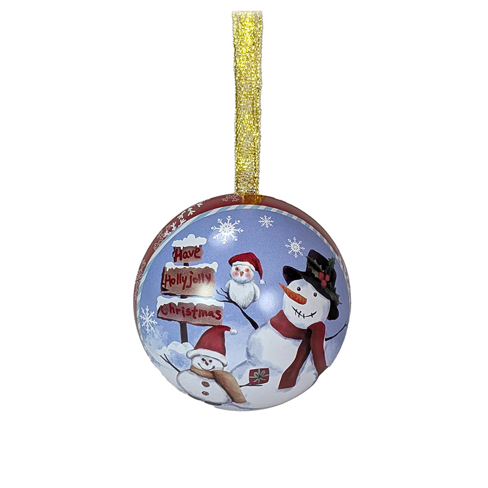 Christmas Ornament Tin Snowman