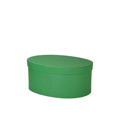 Carboard Storage Container Green Oval Large