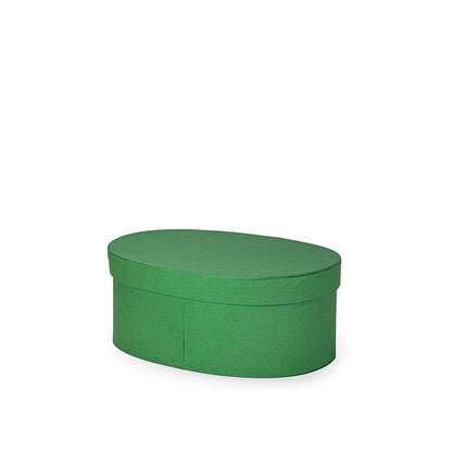 Carboard Storage Container Green Oval Small