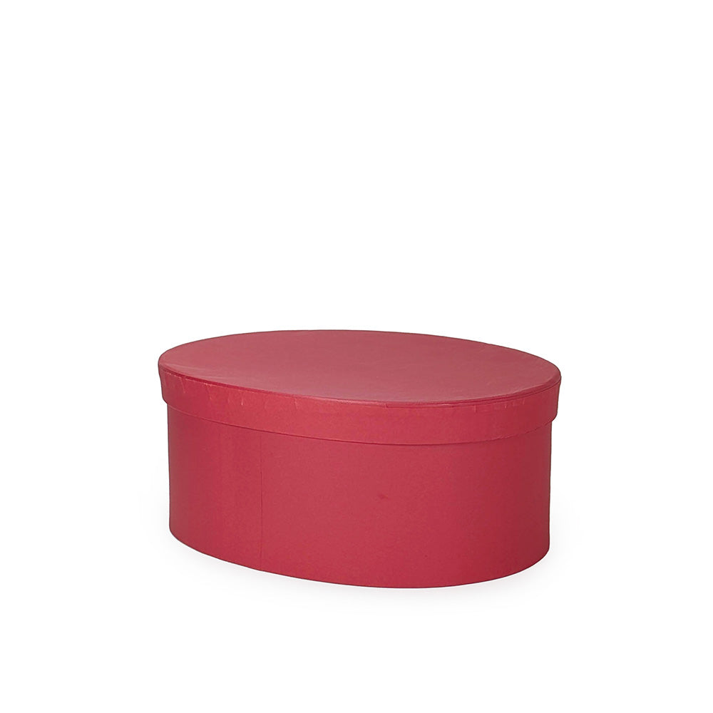 Carboard Storage Container Red Oval Large