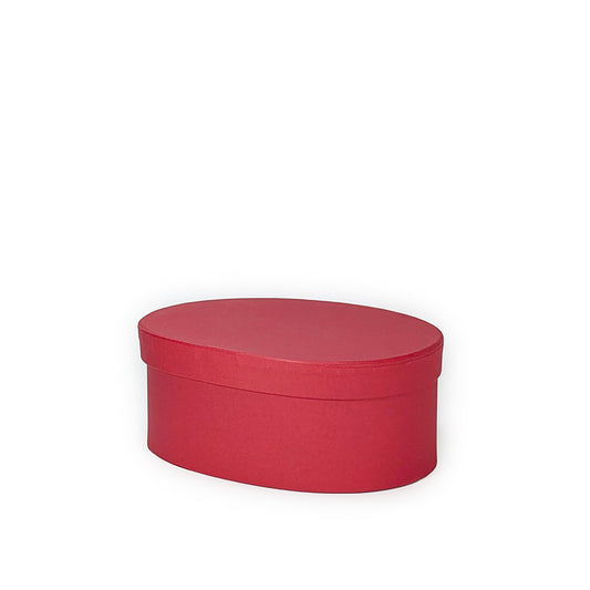 Carboard Storage Container Red Oval Small