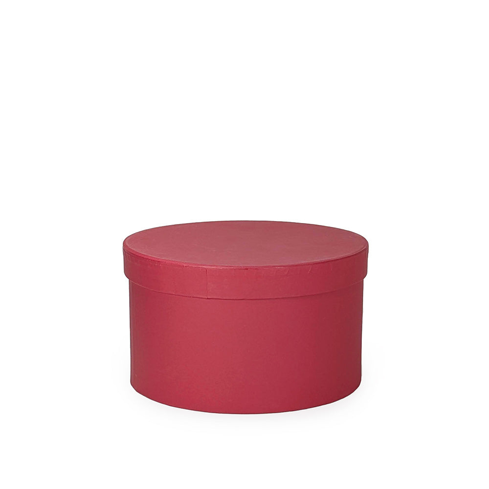 Carboard Storage Container Red Round Large