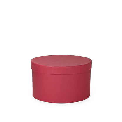 Carboard Storage Container Red Round Large