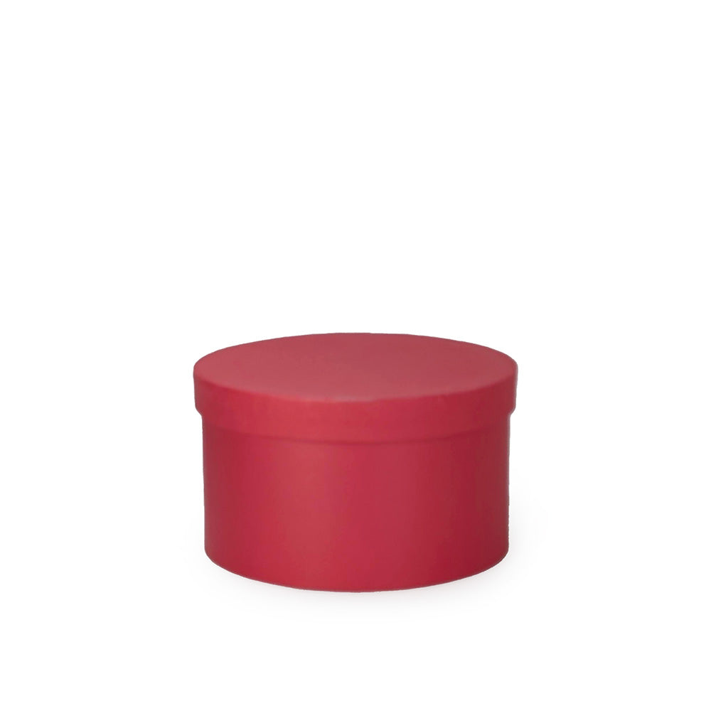 Carboard Storage Container Red Round Small