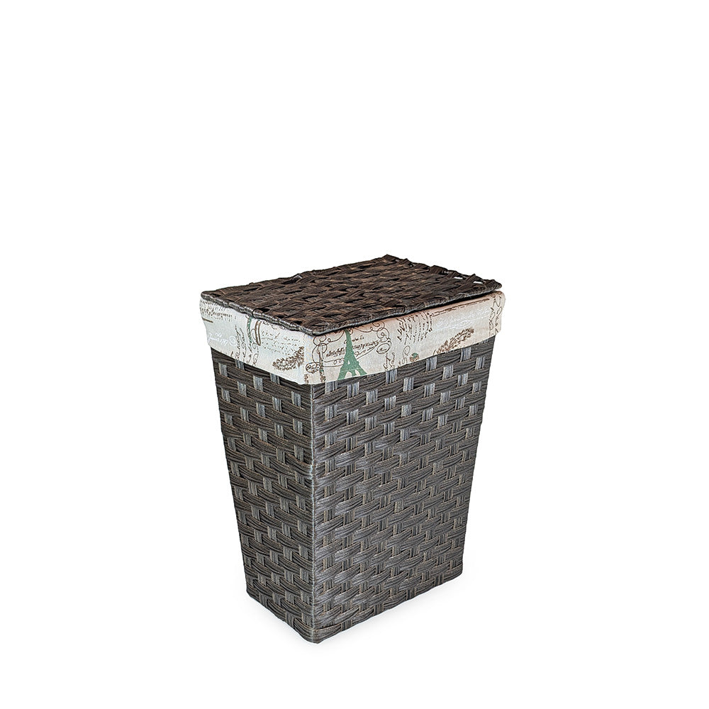 Rattan Laundry Hamper w/ Fabric Lining Small
