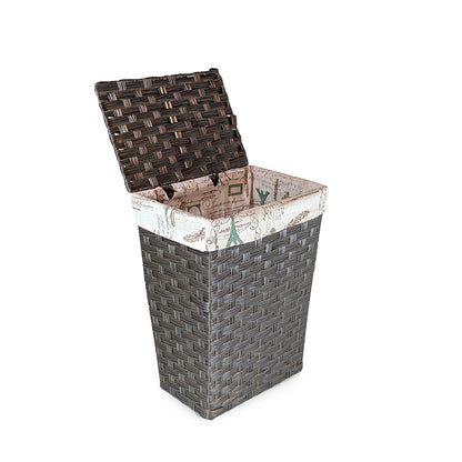 Rattan Laundry Hamper w/ Fabric Lining Small