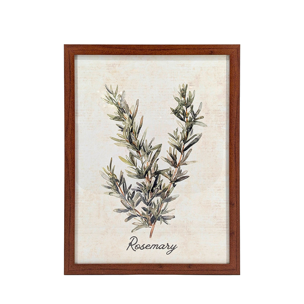 Plastic Wood Framed Wall Art Rosemary 33x43cm