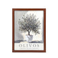 Plastic Wood Framed Wall Art Olive Tree 33x43cm