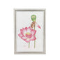 Silver Framed Wall Art Lotus Flower 31x44cm