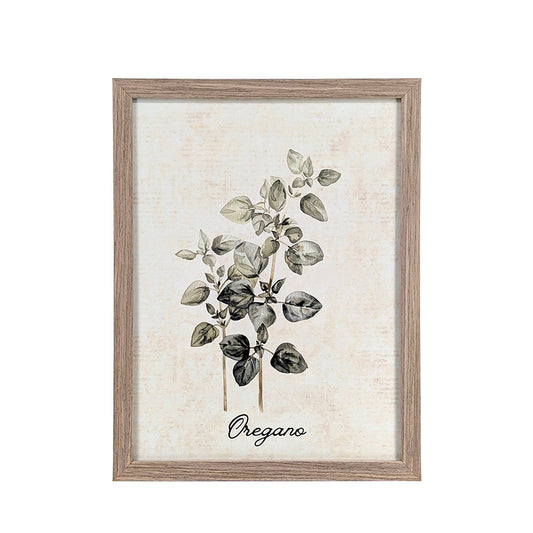 Wood Framed Wall Art Oregano 33x43cm