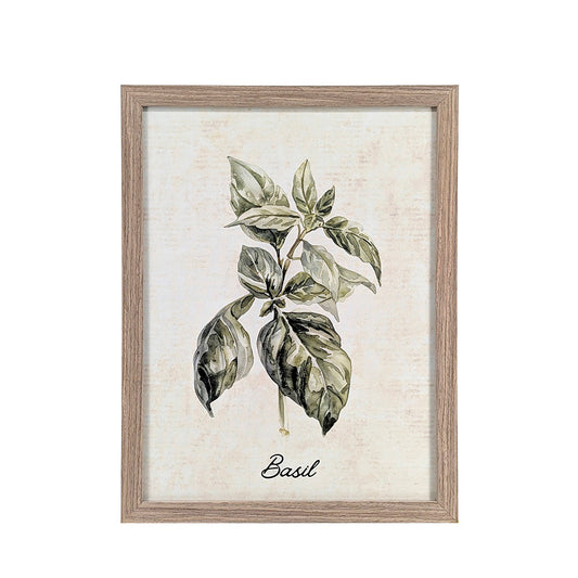 Wood Framed Wall Art Basil 33x43cm