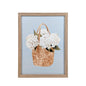 Wood Framed Wall Art White Hydrangeas 33x43cm