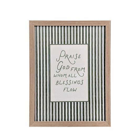 Wood Framed Wall Art Praise God 33x43cm