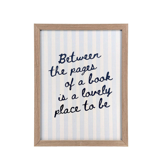 Wood Framed Wall Art Pages Of A Book 33x43cm