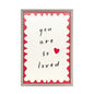 Gray Wood Framed Wall Art You Are So Loved 43x63cm