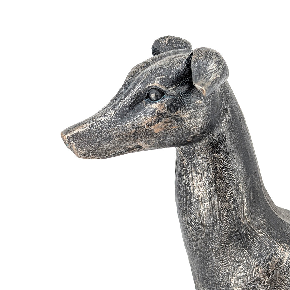 Resin Greyhound Statue Black