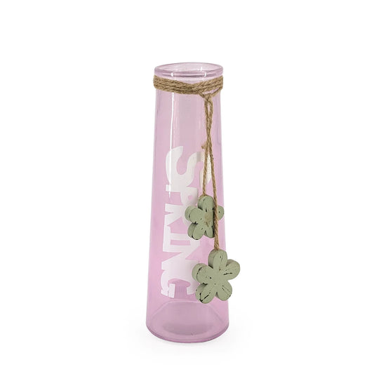Pink Glass Vase Spring