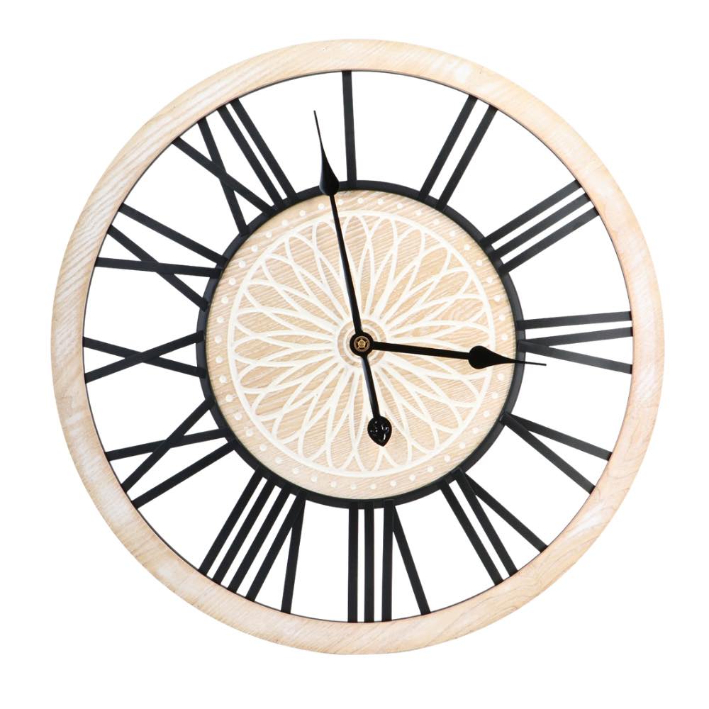 Metal And Wood Big Clock 60cm