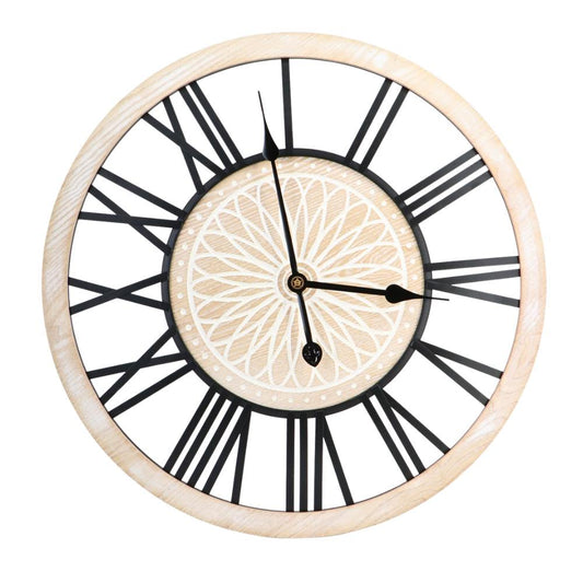 Metal And Wood Big Clock 60cm