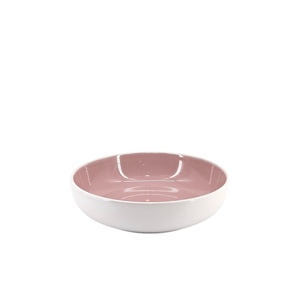 Ceramic Dinner Set White & Pink