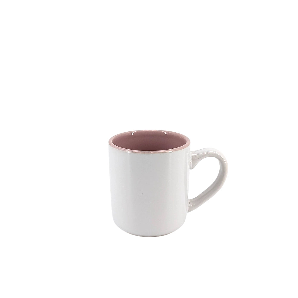 Ceramic Dinner Set White & Pink