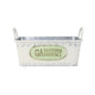 White Tin Planter Rectangle Medium
