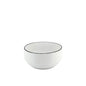 Ceramic Dinner Set White with Black Trim