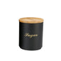 Black Enamel Metal Sugar Coffee Tea Canisters