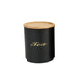 Black Enamel Metal Sugar Coffee Tea Canisters
