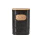 Black Ceramic Sugar Tea Coffee Jars