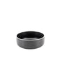 Ceramic Dinner Set Black with White Trim