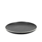 Ceramic Dinner Set Black with White Trim