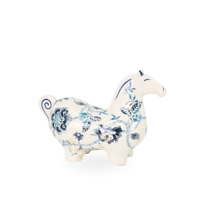 Ceramic China Blue Horse Small