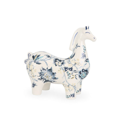 Ceramic China Blue Horse Large