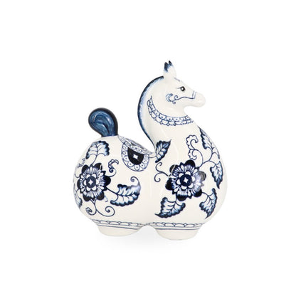 Ceramic China Blue Horse Boy